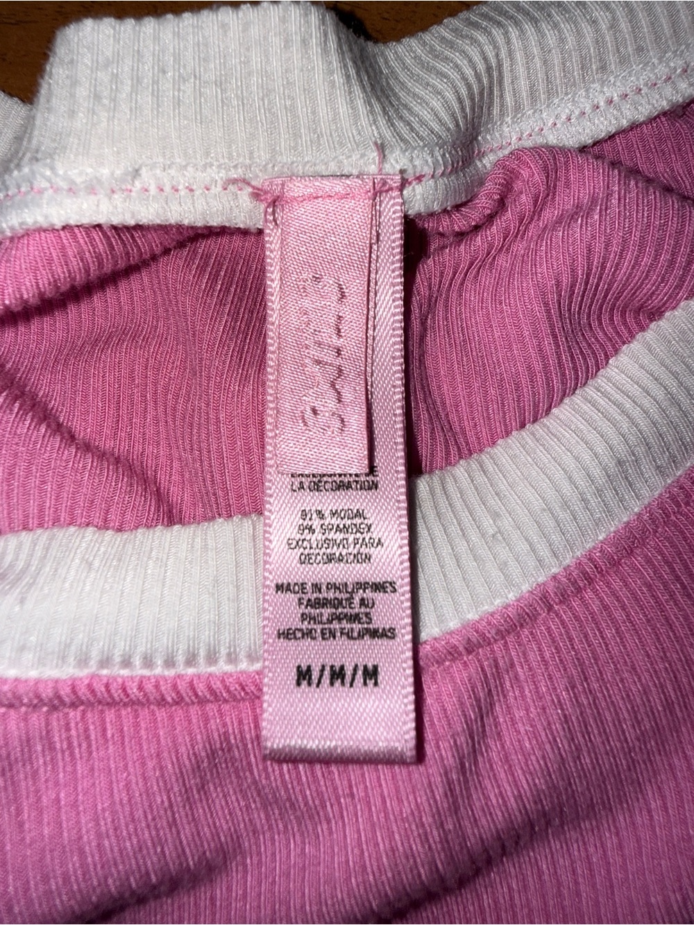SKIMS Soft Lounge Ringer Tee Oversized Hot Pink Size M - Picture 7 of 8